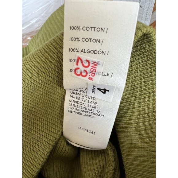 Free People NWT Santa Clara Thermal Long Sleeve Top in Green Size M - Picture 6 of 7